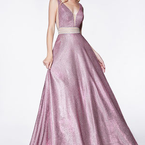Illusion Neckline Evening Long Dress